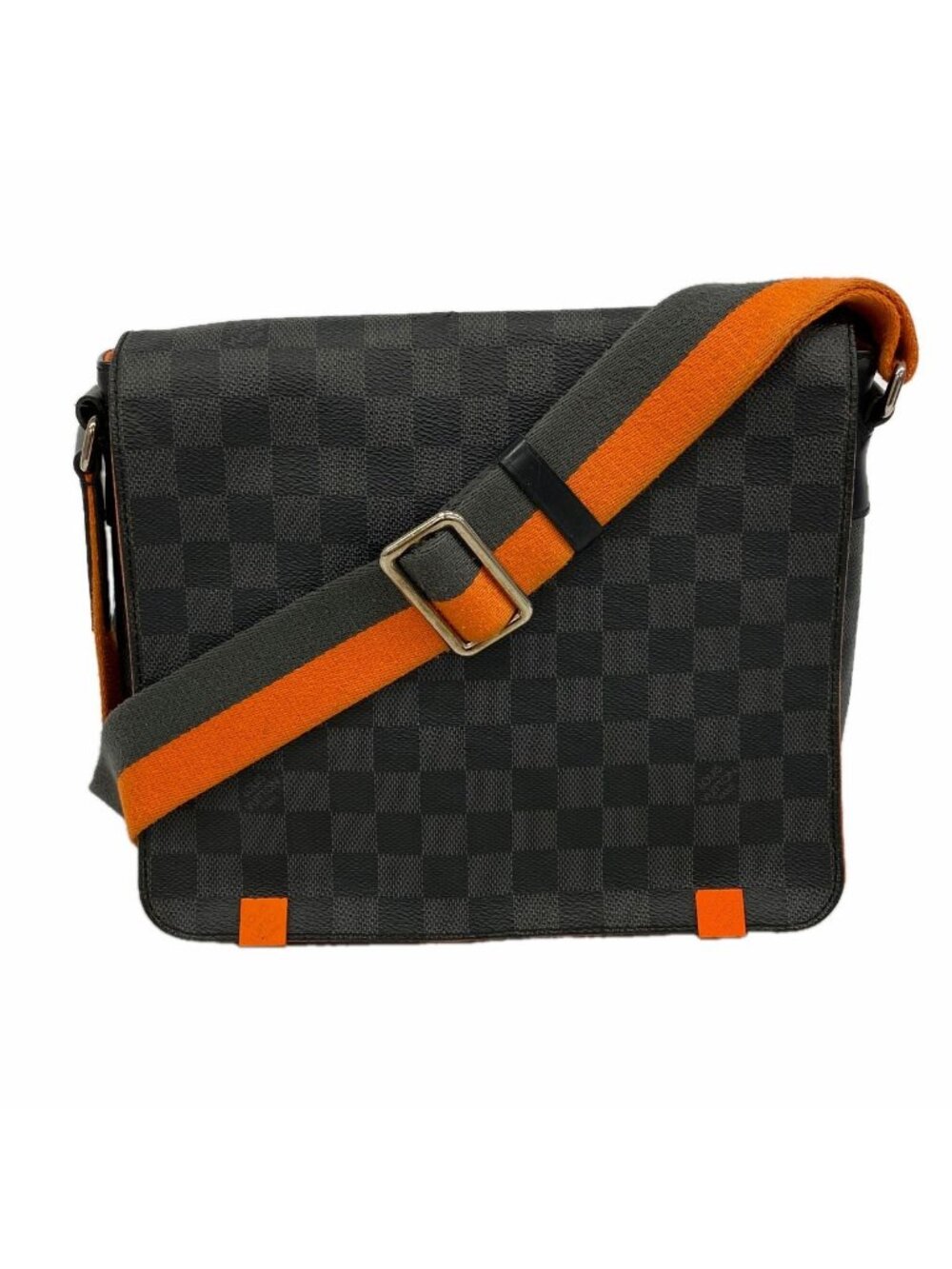 Louis Vuitton Shoulder Bag Damier Graphite District PM NM Black Orange